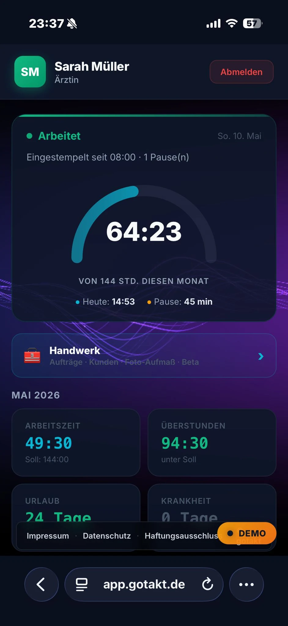 gotakt Mobile-PWA für Arztpraxis